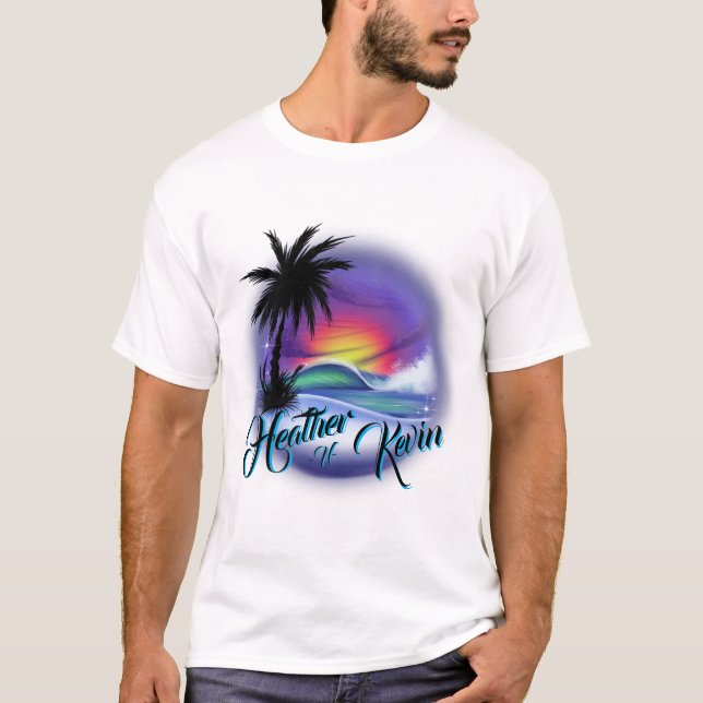 Camiseta de la escena de la playa de Aircel (Anverso)
