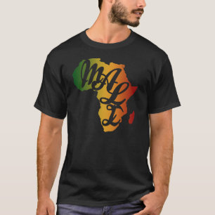 Camiseta de la escritura del color de África Malí