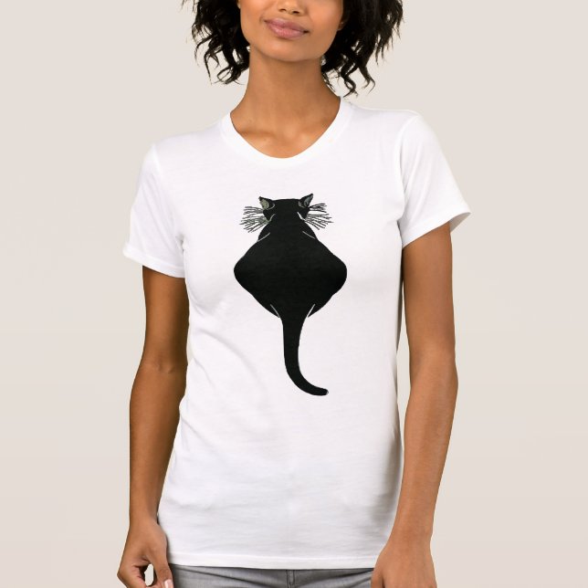 Camiseta de la espalda de gato negro gordo (Anverso)