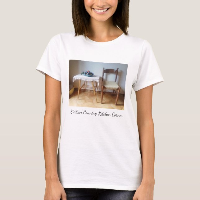 Camiseta de la esquina de la cocina campestre sici (Anverso)
