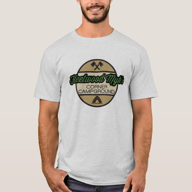 Camiseta de la esquina del camping de FleetwoodMyk (Anverso)