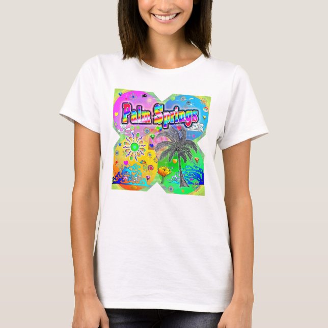 Camiseta de la estación de Palm Springs Quadro (Anverso)