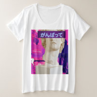 Camiseta de la estatua de kawai japonesa de vaporw