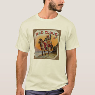Camiseta de la etiqueta del cigarro del vintage
