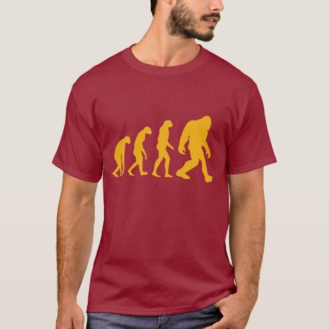 Camiseta de la evolución de Bigfoot (Anverso)