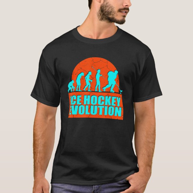 Camiseta De La Evolución Del Hockey Sobre Hielo Primado A L (Anverso)