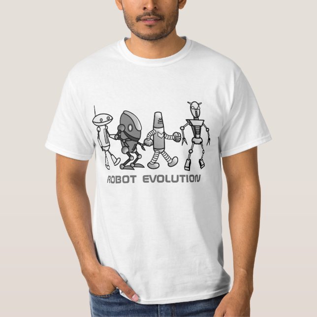 camiseta de la evolución del robot mono (Anverso)