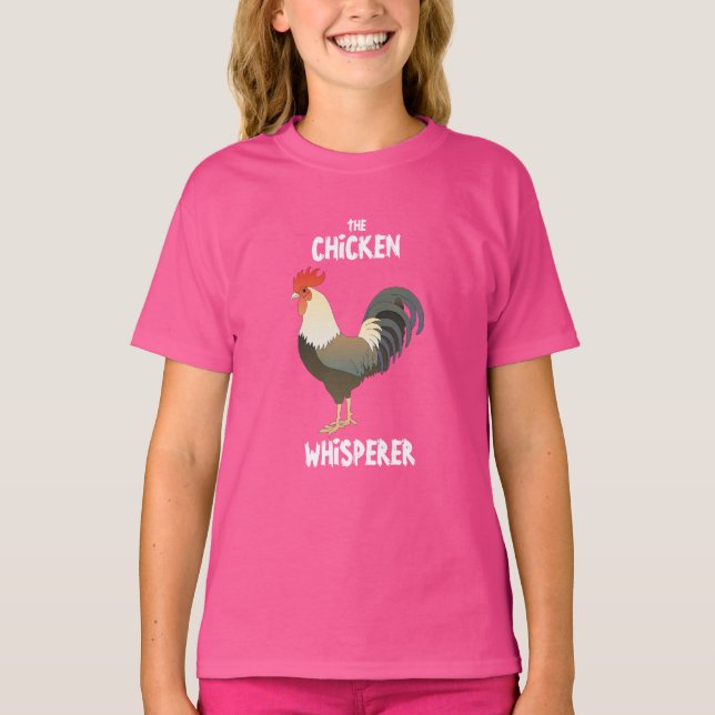 Camiseta de la experta en pollos para niñas (Anverso)