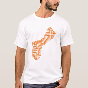 Camiseta de la explosión del naranja de Guam