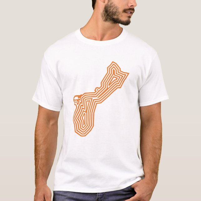 Camiseta de la explosión del naranja de Guam (Anverso)