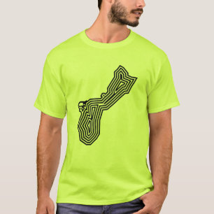Camiseta de la explosión del negro de Guam