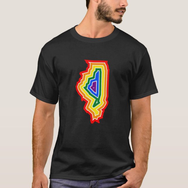Camiseta de la explosión del orgullo de Illinois (Anverso)