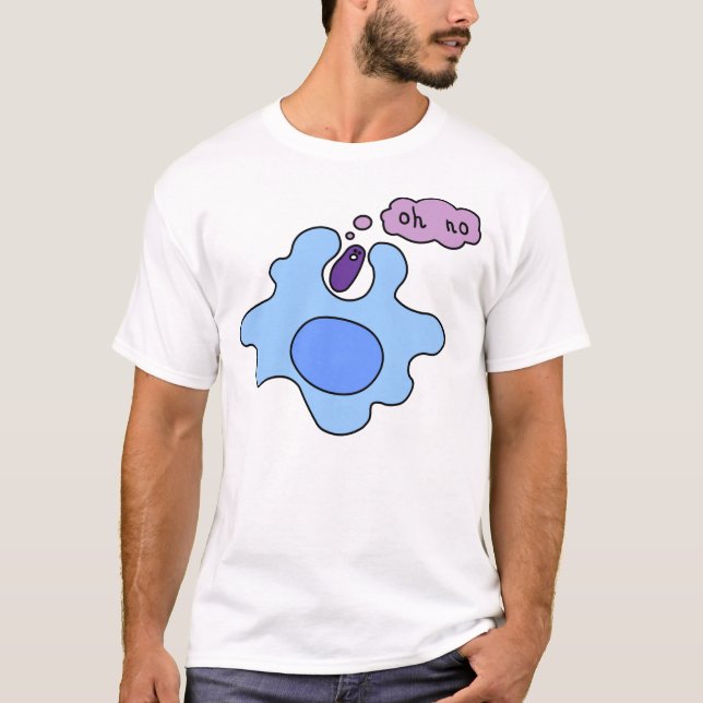 Camiseta de la fagocitosis de las bacterias (Anverso)