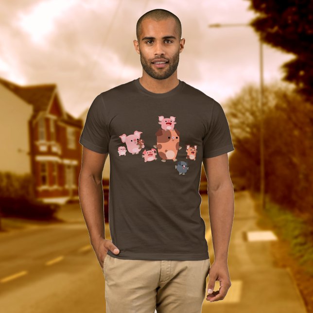 Camiseta De La Familia De Cerdos Personalizado (Subido por el creador)