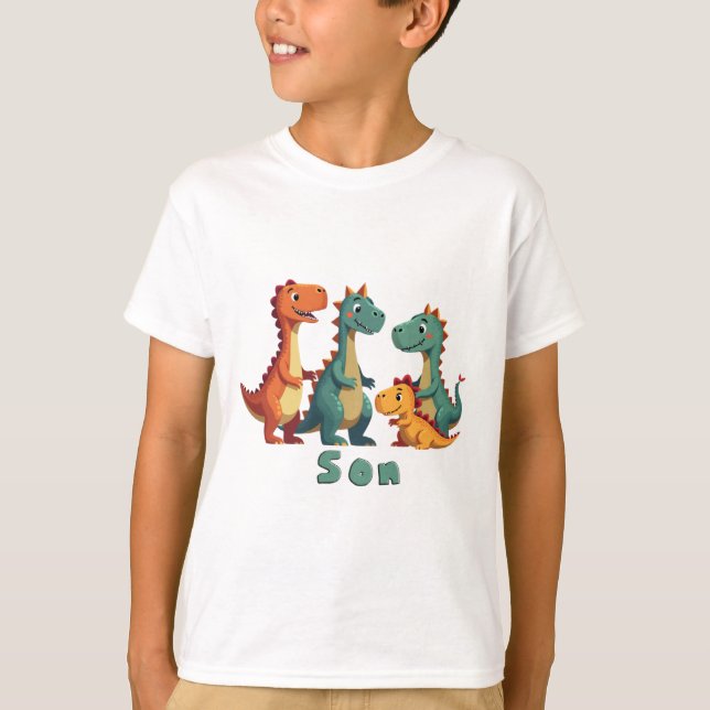 Camiseta de la familia Dinosaur (hijo) (Anverso)