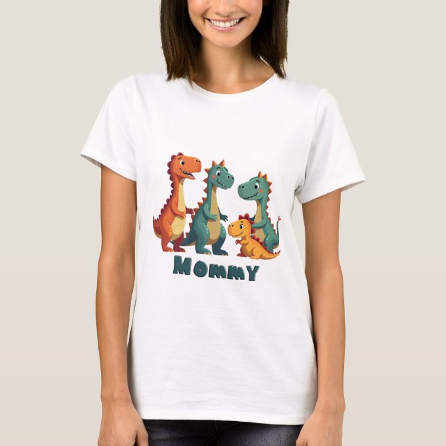 Camiseta de la familia Dinosaur (mamá) (Anverso)