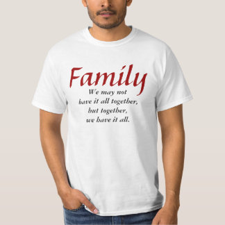 Camiseta de la familia junto