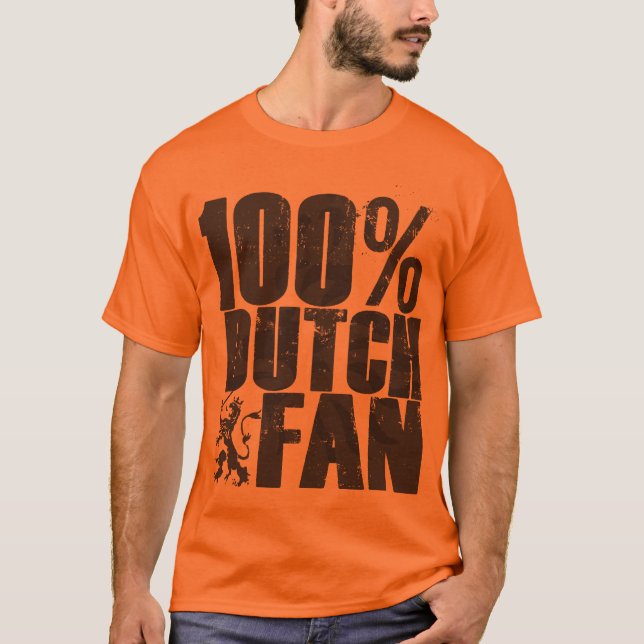 Camiseta de la fan de Oranje del holandés del 100% (Anverso)