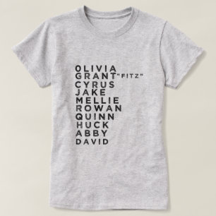 CAMISETA DE LA FAN DEL CARÁCTER DEL ESCÁNDALO