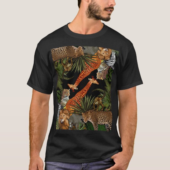 Camiseta de la fauna africana (Anverso)