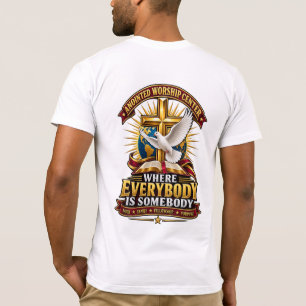 Camiseta de la fe cristiana del Centro de Alabanza