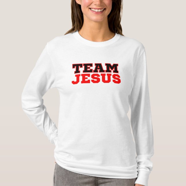 Camiseta de la fe cristiana del equipo Jesús (Anverso)