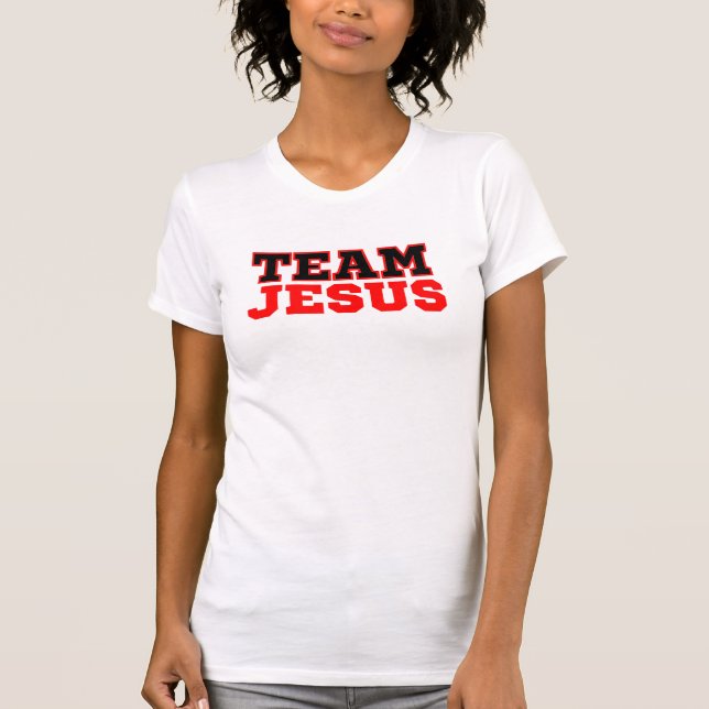 Camiseta de la fe cristiana del equipo Jesús (Anverso)