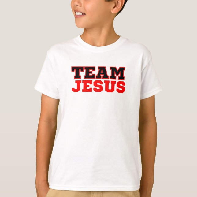 Camiseta de la fe cristiana del equipo Jesús (Anverso)