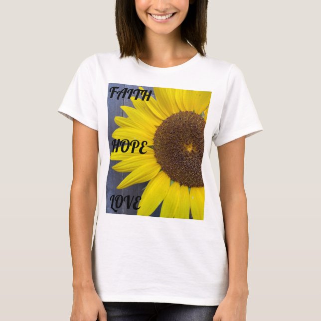 Camiseta de la fe del girasol (Anverso)