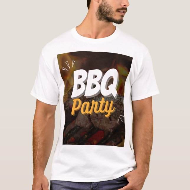 Camiseta de la fiesta de barbacoa del 4 de julio | (Anverso)