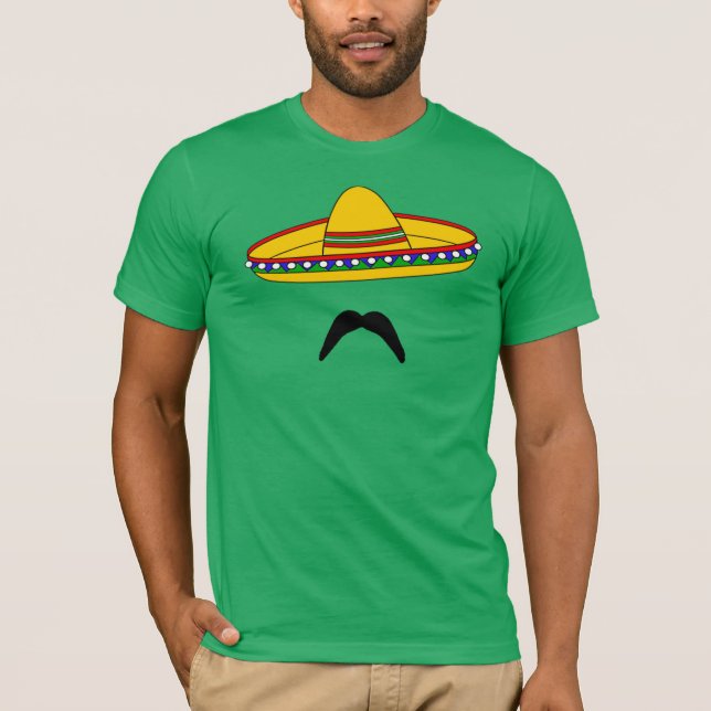 Camiseta de la fiesta de Cinco de Mayo del bigote (Anverso)