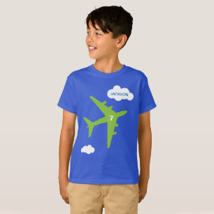 Camiseta de la fiesta de cumpleaños del aeroplano