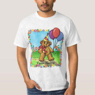 Camiseta de la fiesta de cumpleaños del oso
