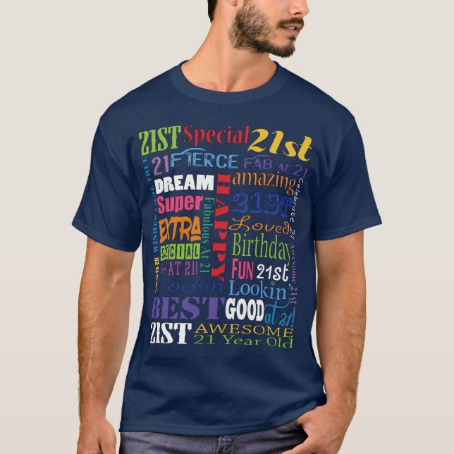 Camiseta De la fiesta regalos únicos y 21ros de cumpleaños (Anverso)