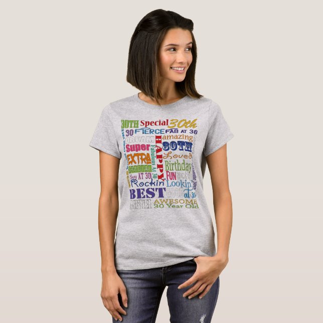Camiseta De la fiesta regalos únicos y trigésimos de (Anverso completo)