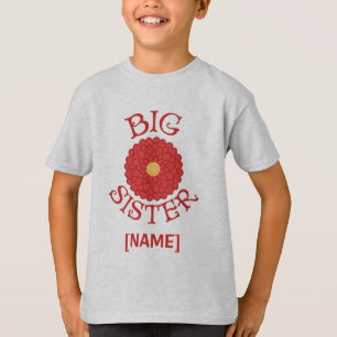 Camiseta de la flor de la dalia de la hermana