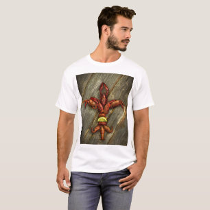 Camiseta de la flor de lis de los cangrejos