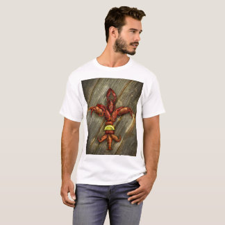 Camiseta de la flor de lis de los cangrejos