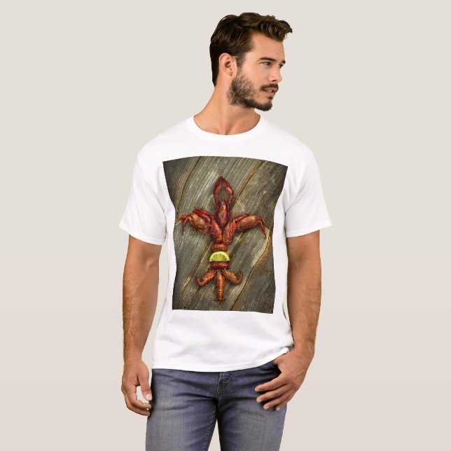 Camiseta de la flor de lis de los cangrejos (Anverso completo)