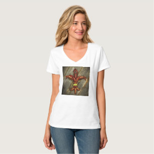 Camiseta de la flor de lis de los cangrejos
