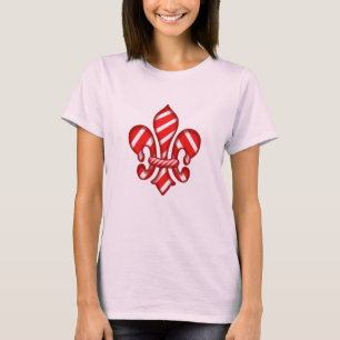 Camiseta de la flor de lis del día de fiesta del