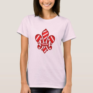 Camiseta de la flor de lis del día de fiesta del