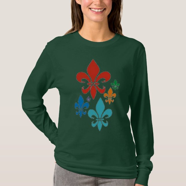 Camiseta de la flor de lis - modificada para (Anverso)