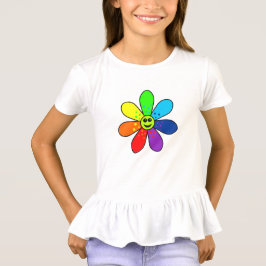 Camiseta de la flor del arco iris (niño)