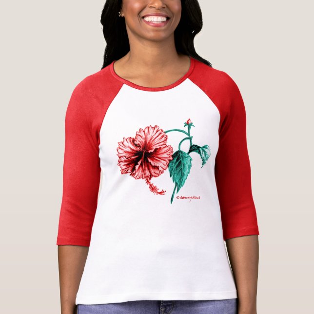 Camiseta de la flor del hibisco (Anverso)