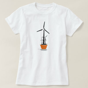 Camiseta de la flor del viento/camiseta del Día d