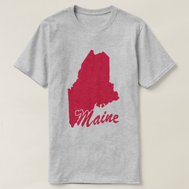 Camiseta de la forma del Maine (Diseño del anverso)