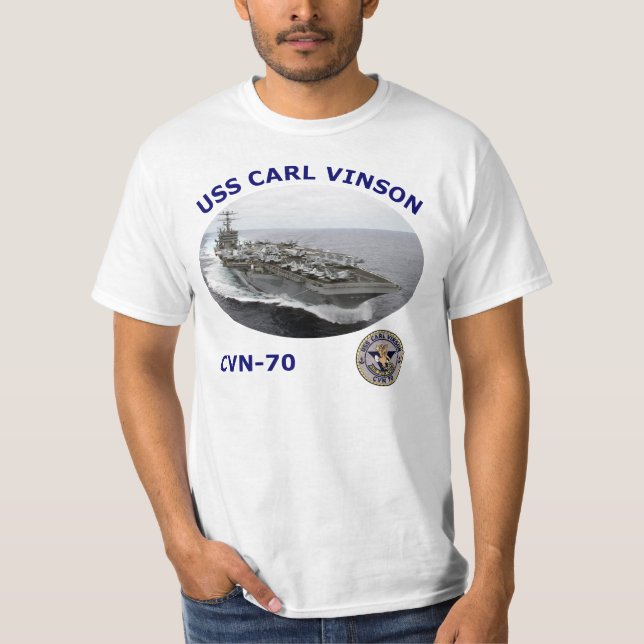 CAMISETA DE LA FOTO DE CVN 70 USS CARL VINSON (Anverso)