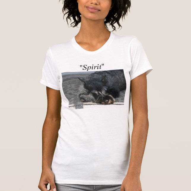 Camiseta de la foto del Schnauzer estándar del (Anverso)