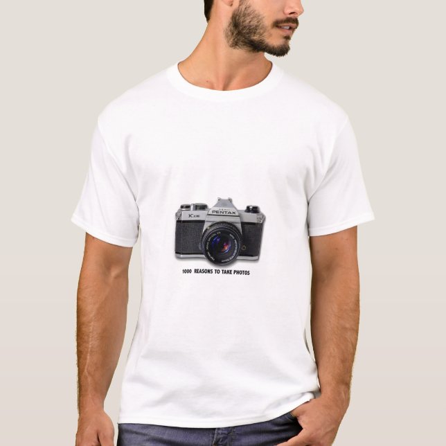 Camiseta de la fotografía de Pentax K1000 (Anverso)